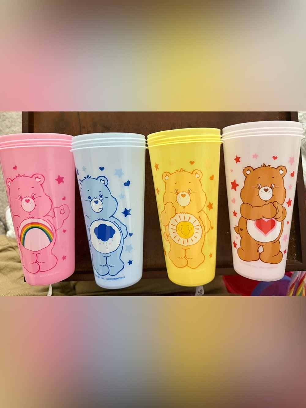 4-Pack Care Bears Changing Tumbler Set